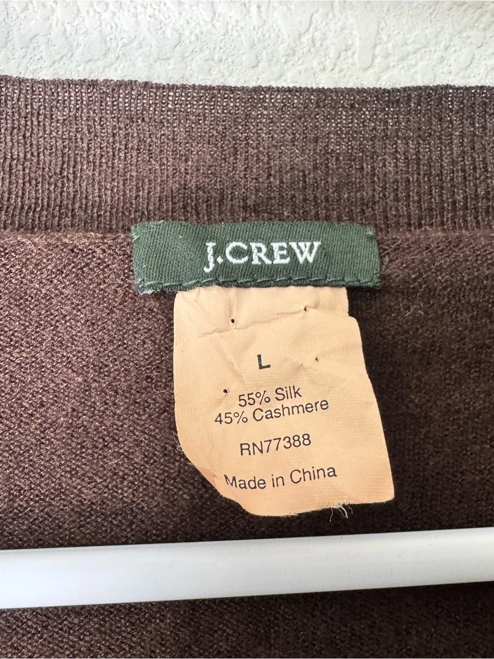 J. Crew Chocolate Brown Cashmere-Silk Sweater